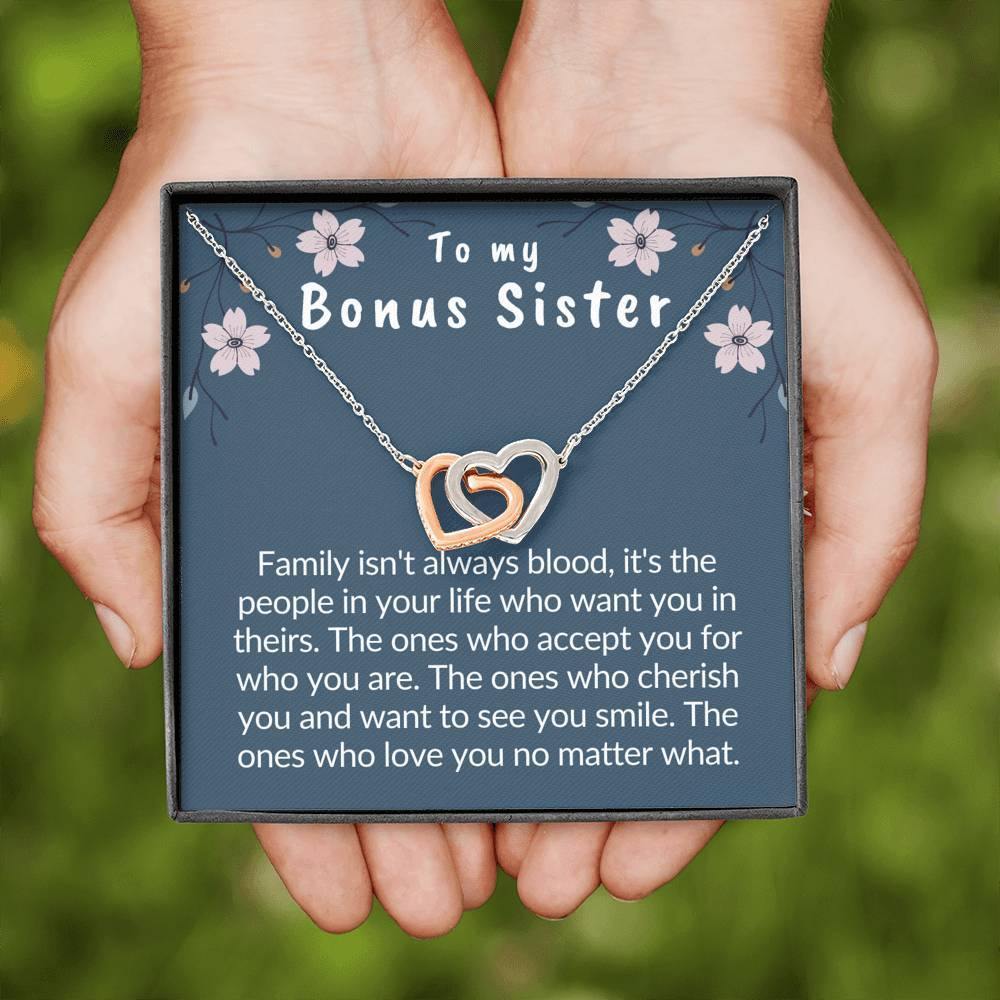 Bonus sister gift, sister in law gift, sister of the groom, wedding gift, bridesmaid, bridal shower, thank you, best friend necklace, I love you