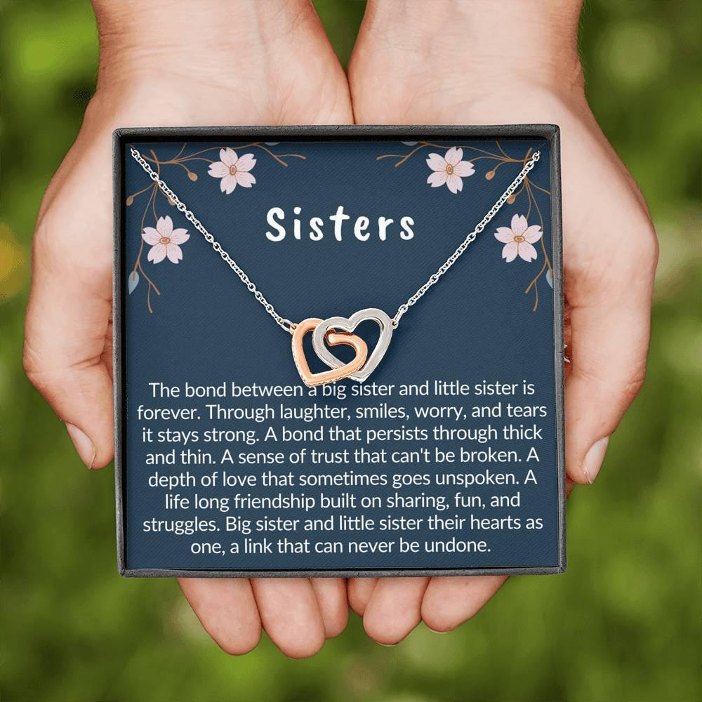 Big sister & Little sister necklace, matching sister necklaces, gift for sister, big sis lil sis, soul sisters, big sister necklace