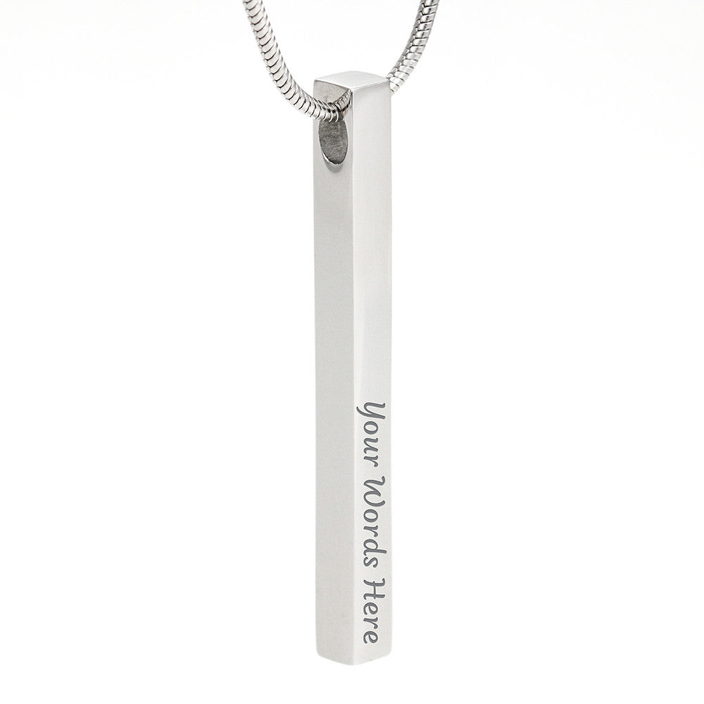 Your Beautiful Heart | Bar necklace for Eid & Engrave Name, Date, Message