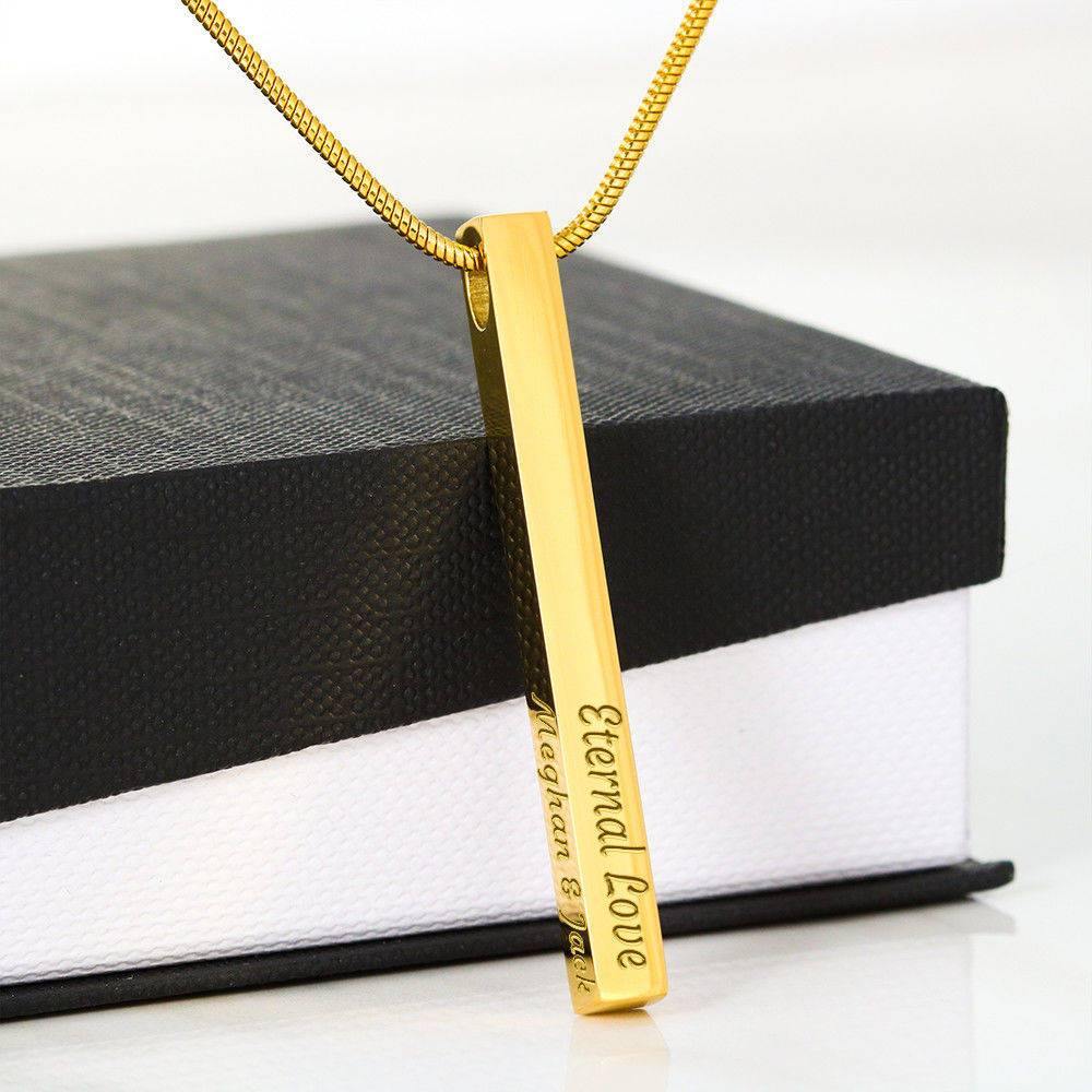 All stages of life | Bar necklace for best friend with Letter & Personalize with Name, Date, and Message