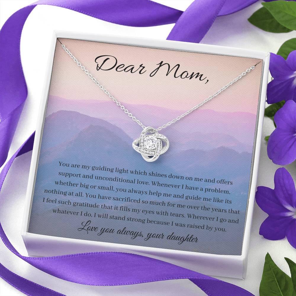 Shining and Guiding Light | Necklace gift for mom with message card