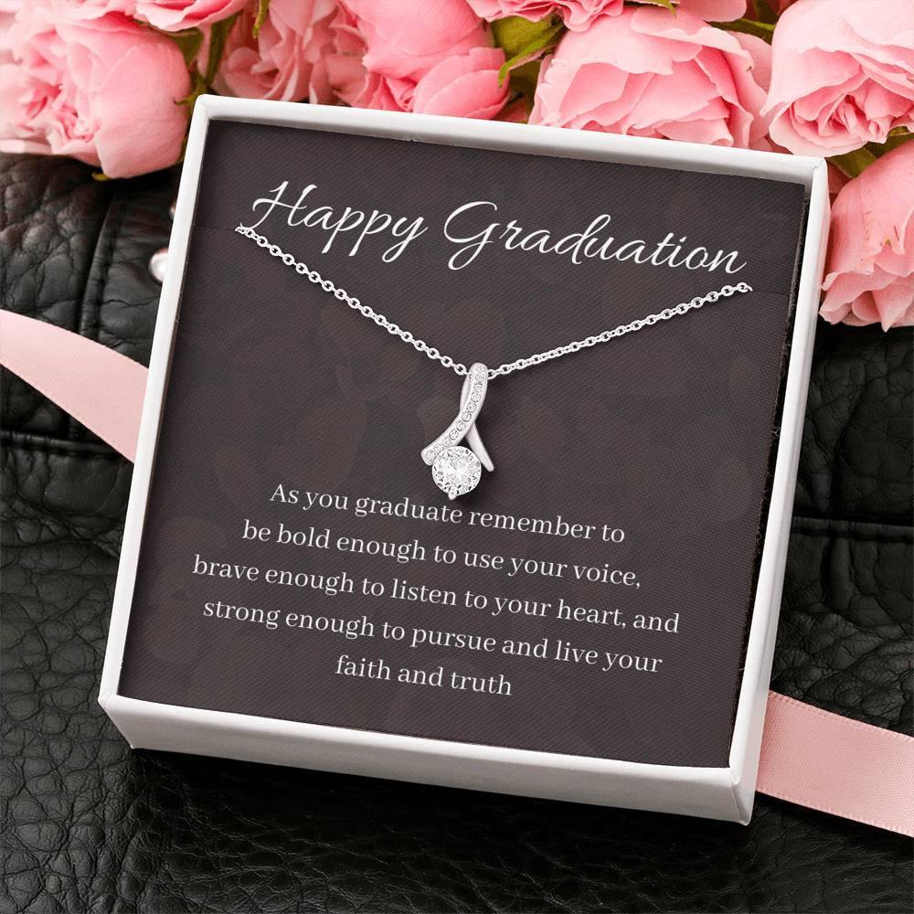 Bold, Strong, and Brave | Noor necklace as graduating gift with letter