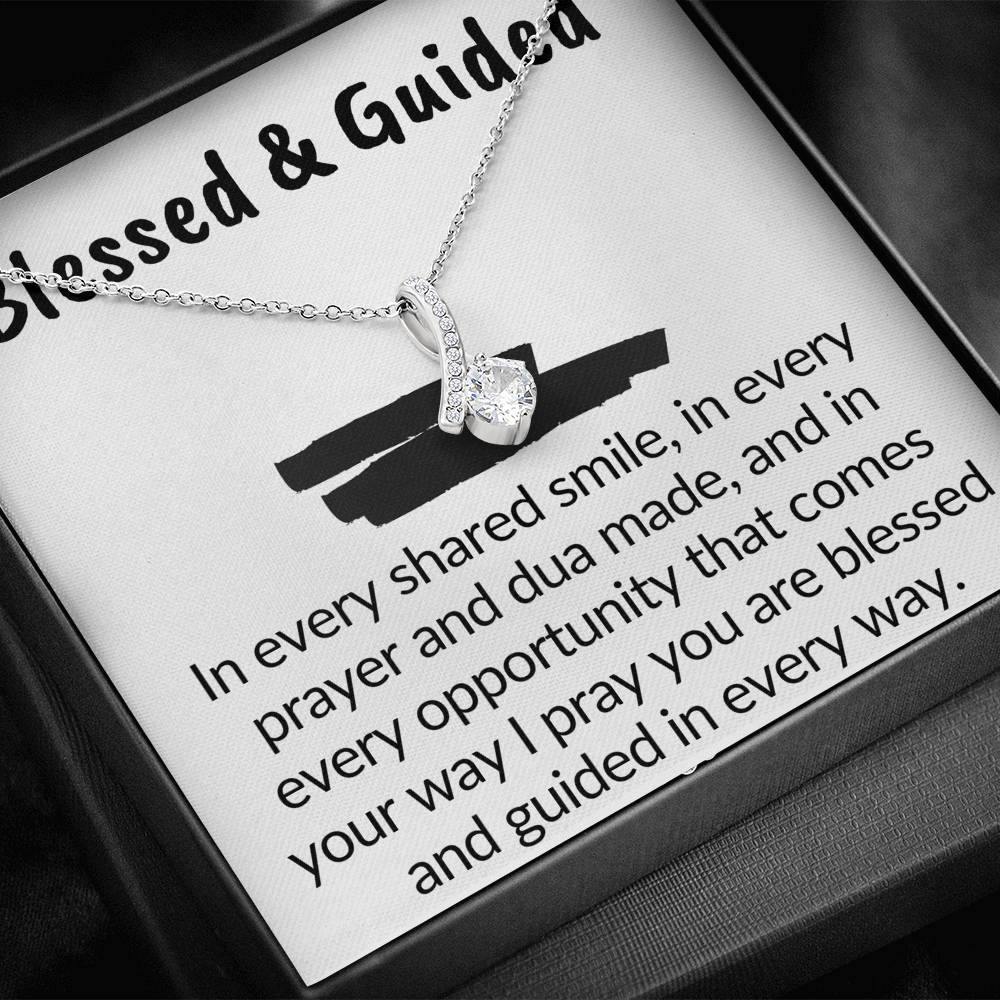 Blessed and guided | Necklace gift with islamic quote for muslim women