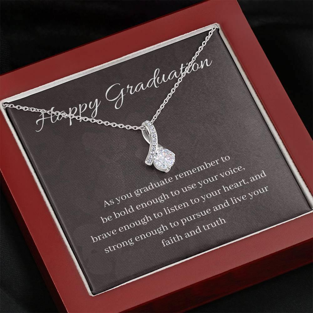 Bold, Strong, and Brave | Noor necklace as graduating gift with letter
