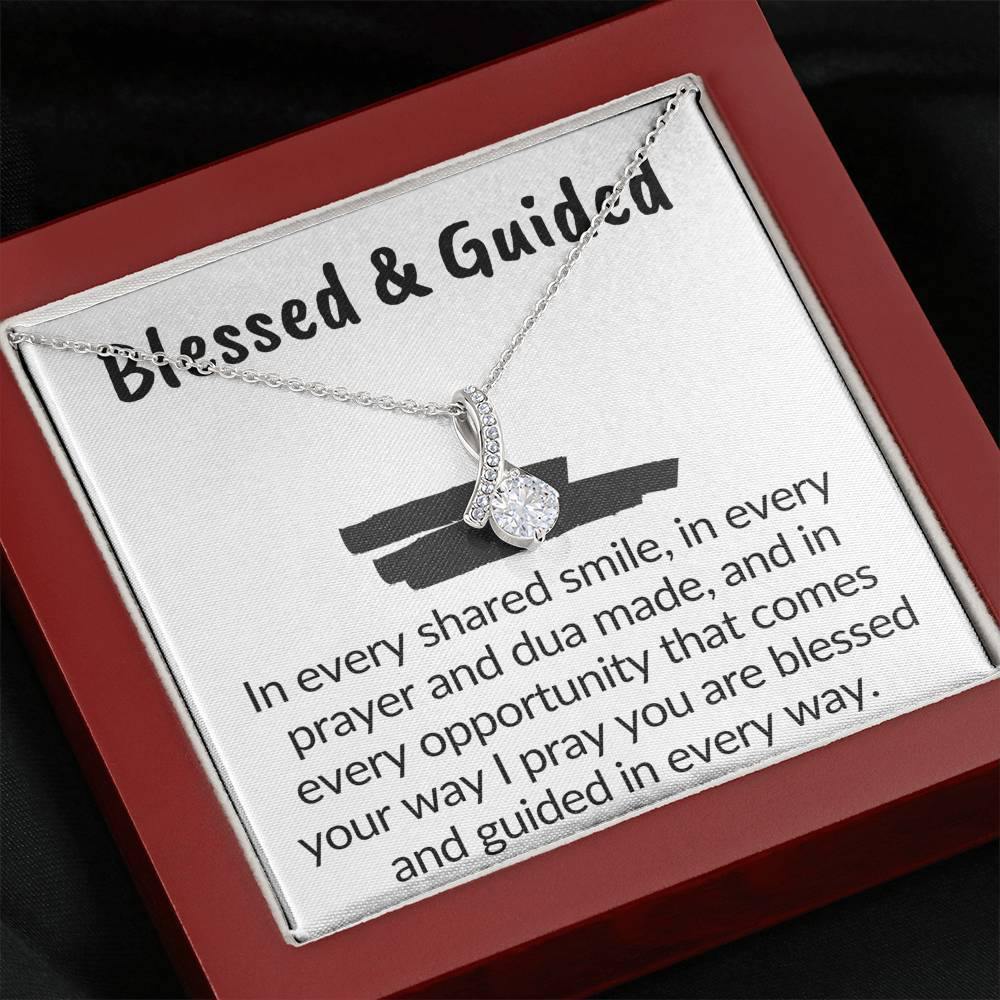 Blessed and guided | Necklace gift with islamic quote for muslim women