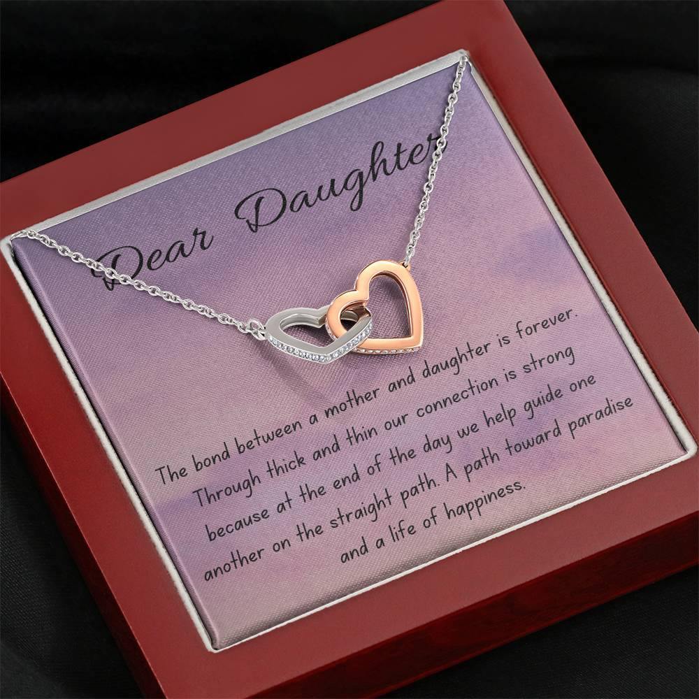 Bonded Forever | Interlocking Qulub necklace as gift for daughter
