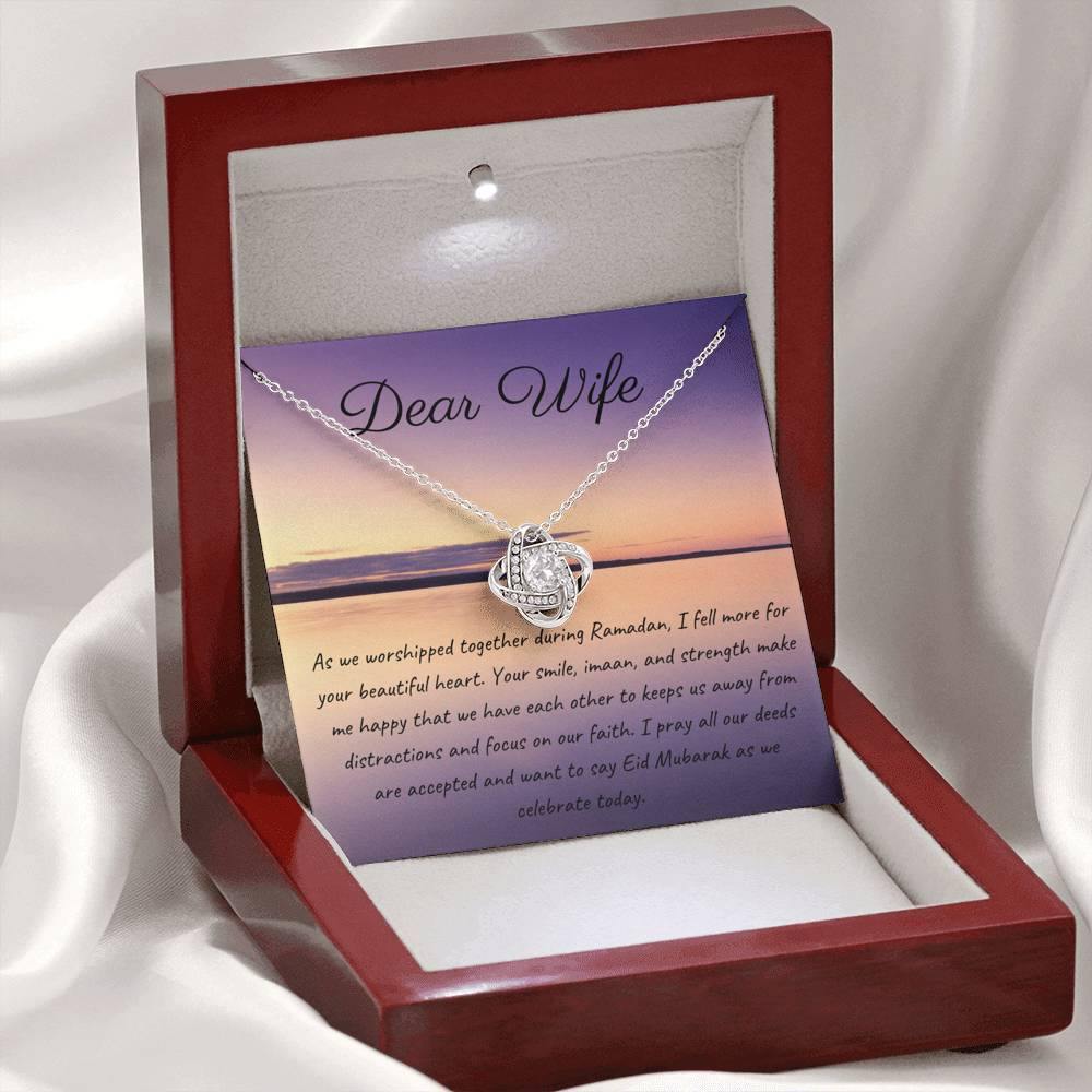 Beautiful heart | Quwa knot necklace for Eid Gift with letter