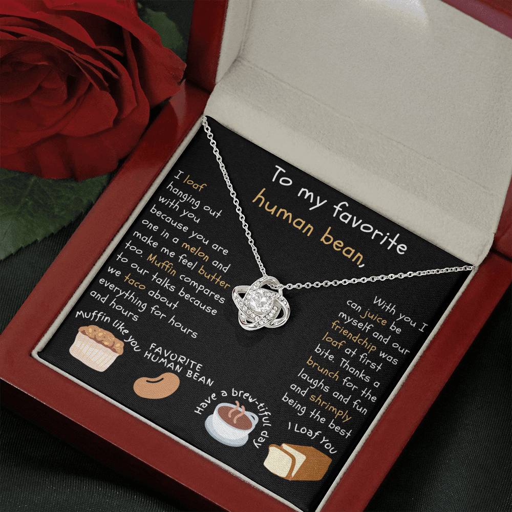 Shrimply the Best | Necklace Gift for Favorite Human Bean with Message card