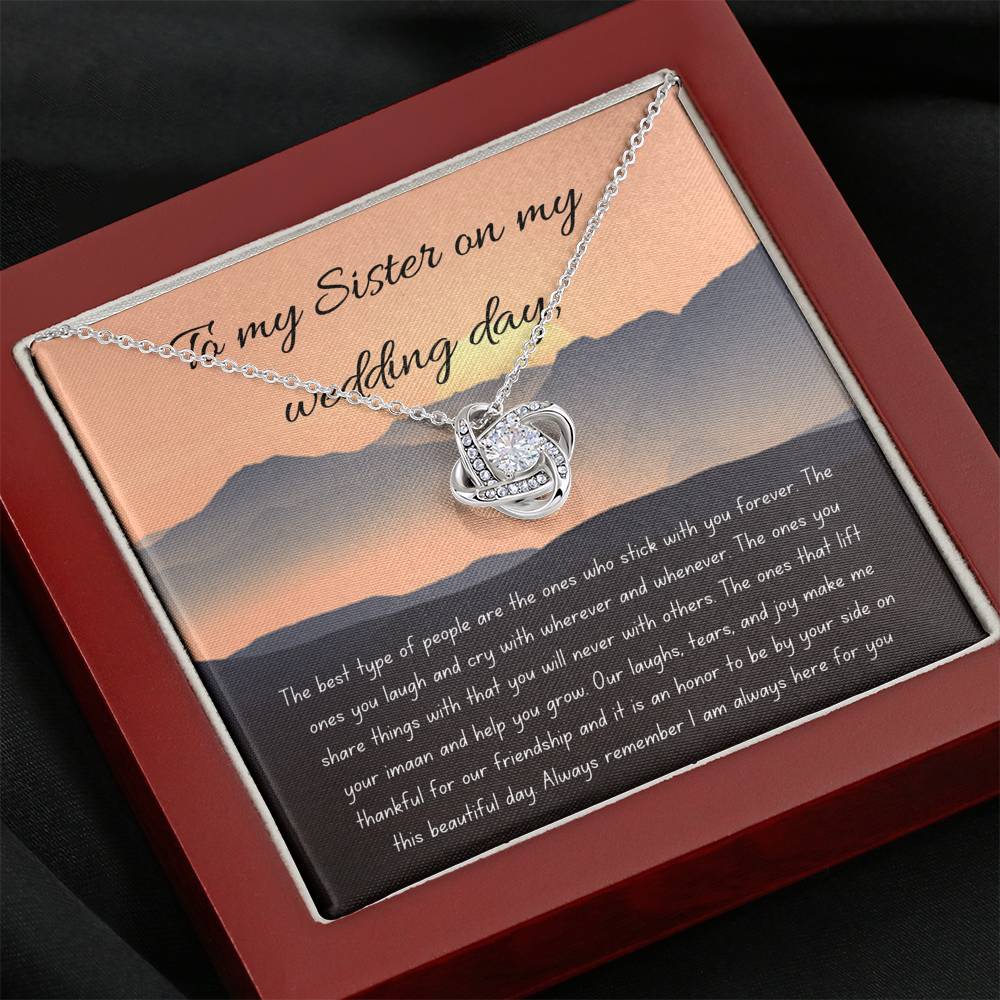 Forever Friendship | Quwa Knot necklace as Wedding gift with letter card