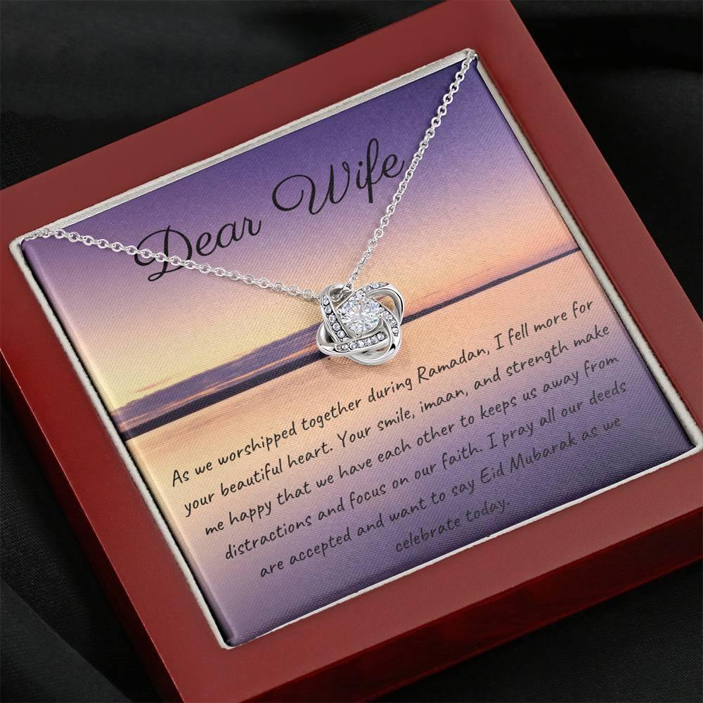 Beautiful heart | Quwa knot necklace for Eid Gift with letter