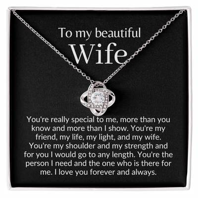 Beautiful wife necklace, Poem for wife, i love you gifts, To my wife necklace, romantic gifts for wife, soulmate necklace for wife