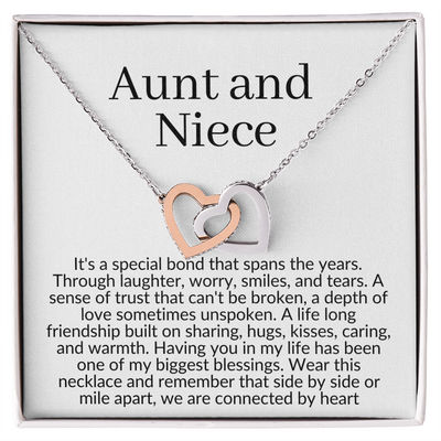 Aunt and Niece Necklace, Niece Or Aunt Gift