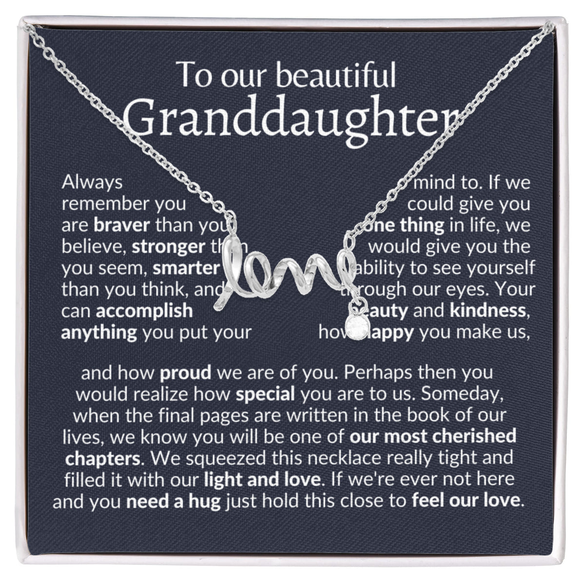 To our granddaughter necklace | gift from grandparents