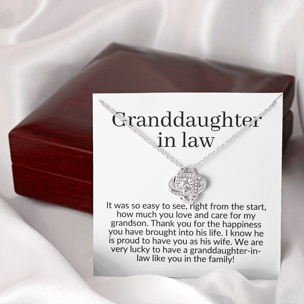 Granddaughter in law necklace, wedding gift for granddaughter in law, granddaughter-in-law gift from grandma in law, granddaughter jewelry