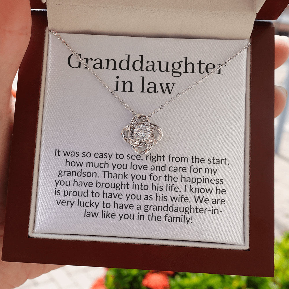 Granddaughter in law necklace, wedding gift for granddaughter in law, granddaughter-in-law gift from grandma in law, granddaughter jewelry