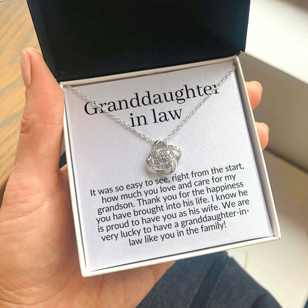 Granddaughter in law necklace, wedding gift for granddaughter in law, granddaughter-in-law gift from grandma in law, granddaughter jewelry
