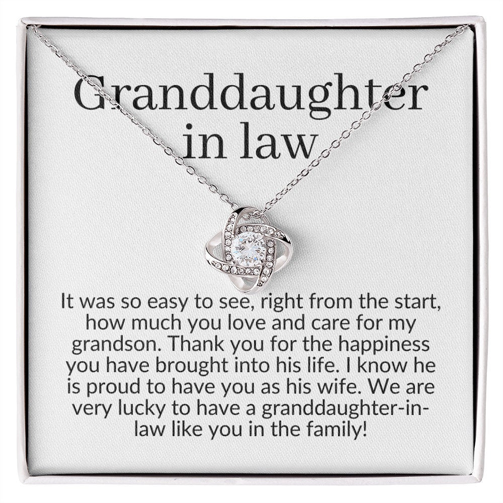 Granddaughter in law necklace, wedding gift for granddaughter in law, granddaughter-in-law gift from grandma in law, granddaughter jewelry