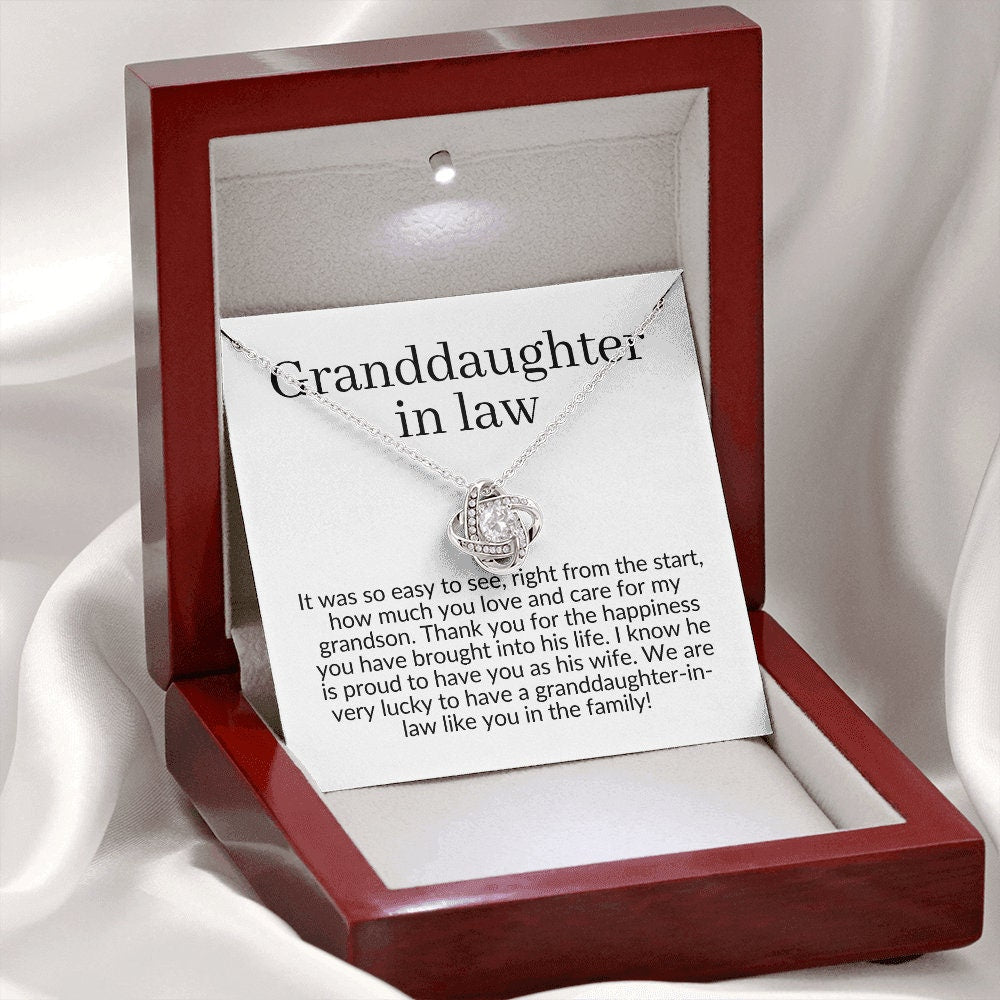 Granddaughter in law necklace, wedding gift for granddaughter in law, granddaughter-in-law gift from grandma in law, granddaughter jewelry