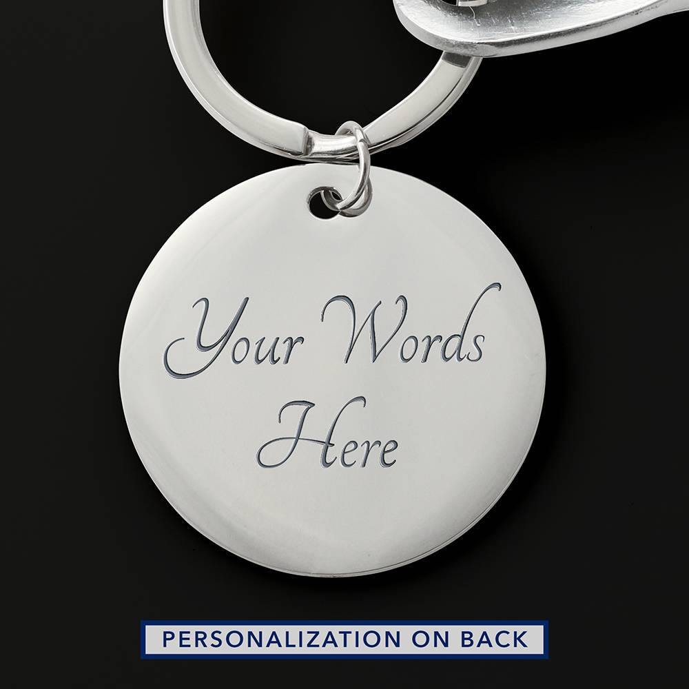 Blessed and Guided | Screwdriver Keychain for him with Engraved Message & Personalized Engraving