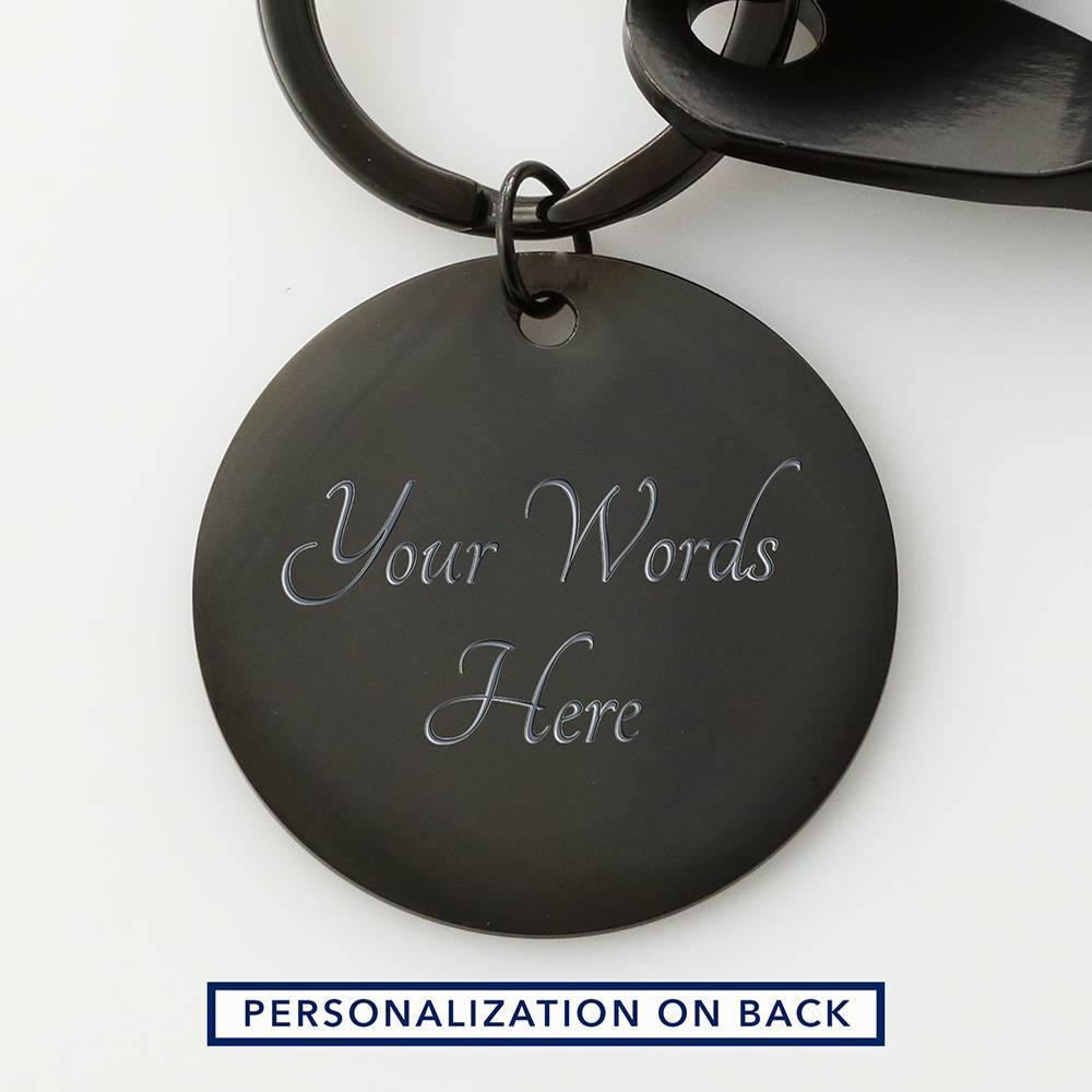 Blessed and Guided | Screwdriver Keychain for him with Engraved Message & Personalized Engraving