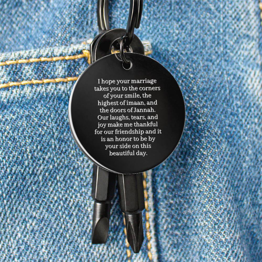 By Your Side | Screwdriver Keychain for Nikkah & Wedding for Groom with Engraved Message & Personalized Engraving