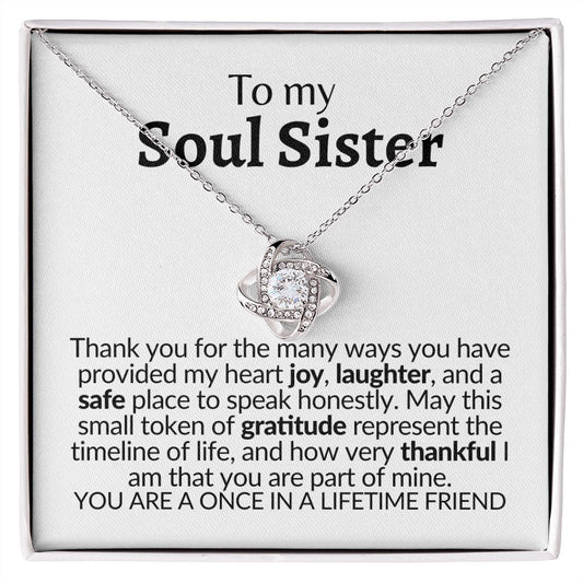 soul sister necklace gift jewelry wedding, gift for best friend unique, to my bestie, amazing friend, chosen sister, badass friend, lifelong friend gift, through thick and thin