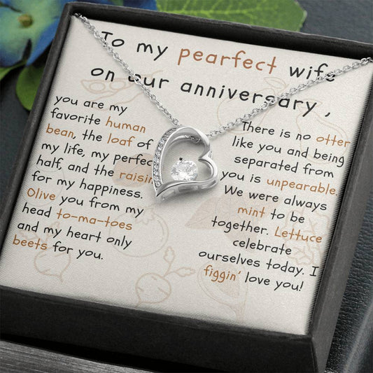 gift for wife on anniversary, funny gift, Necklace gift with message card, gift for wife, gift for girlfriend, food lovers, puns,funny card,gift for her,food - MuslimwithMe