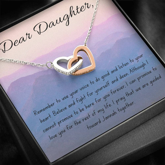 Guided Together | Interlocking Qulub Necklace Gift for Daughter - MuslimwithMe