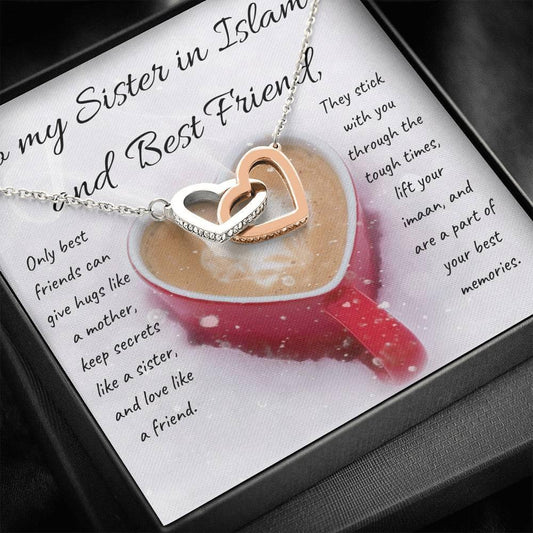My best memories | Interlocking Qulub necklace for Best Friend - MuslimwithMe
