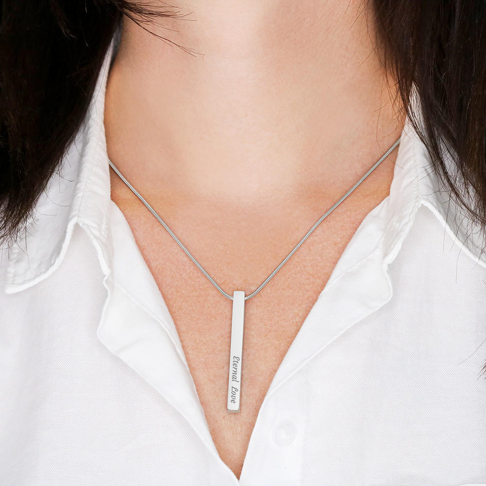 Your Beautiful Heart | Bar necklace for Eid & Engrave Name, Date, Message