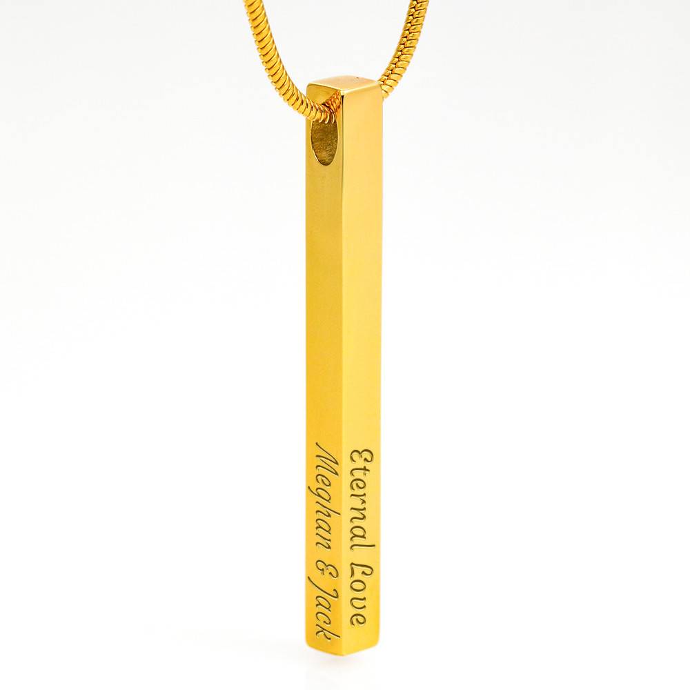 Jannah Together | Bar necklace for Daughter with message & Engrave any Name, Date, or Message