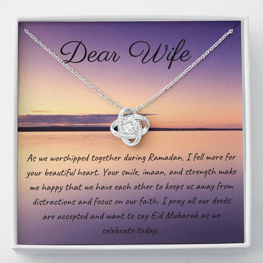 Beautiful heart | Quwa knot necklace for Eid Gift with letter - MuslimwithMe