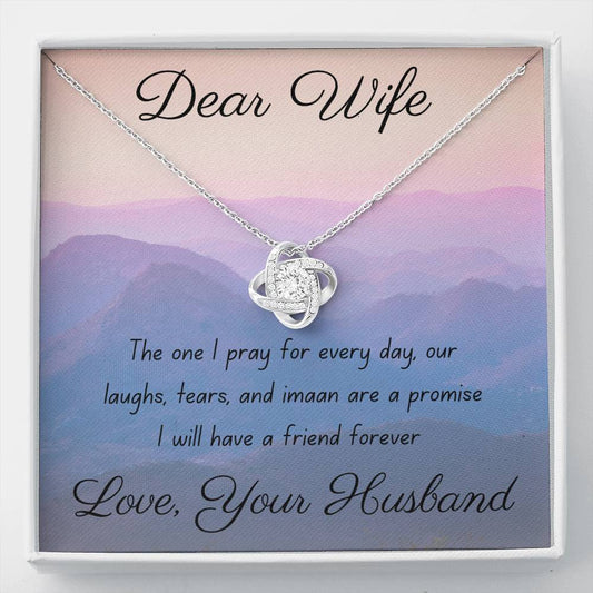 Friend forever | Quwa Knot Necklace Gift for Wife - MuslimwithMe