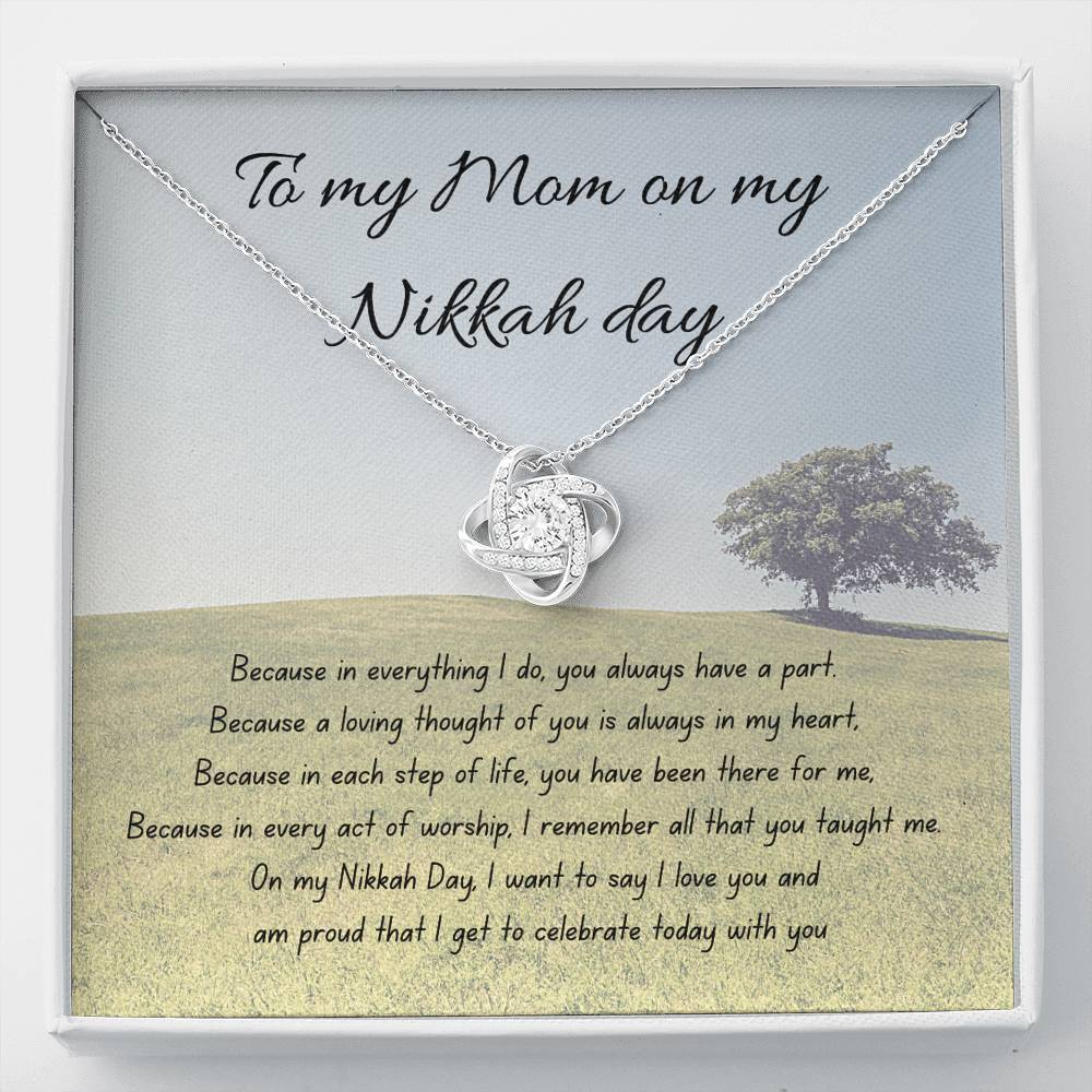 I love You | Quwa Knot Necklace as Nikkah gift with Message Card
