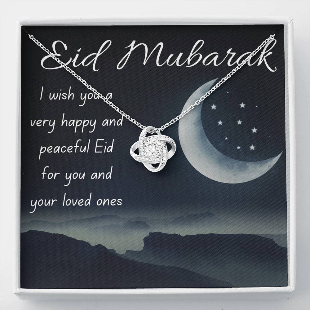 Happy and Peaceful | Necklace gift for Eid with Message Card