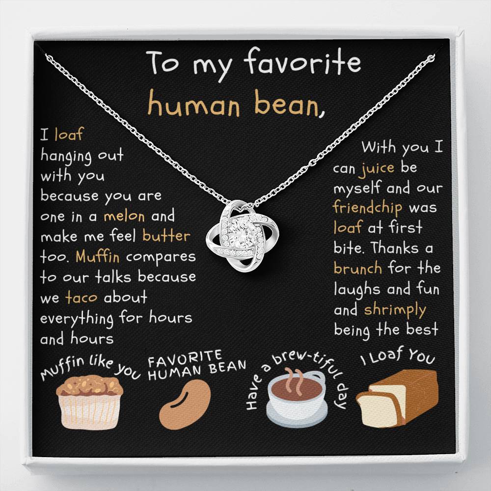 Shrimply the Best | Necklace Gift for Favorite Human Bean with Message card