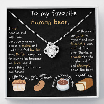 Shrimply the Best | Necklace Gift for Favorite Human Bean with Message card