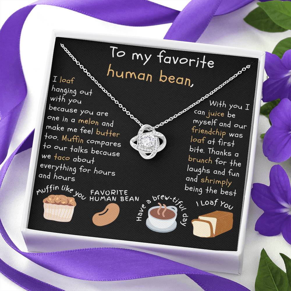 Shrimply the Best | Necklace Gift for Favorite Human Bean with Message card