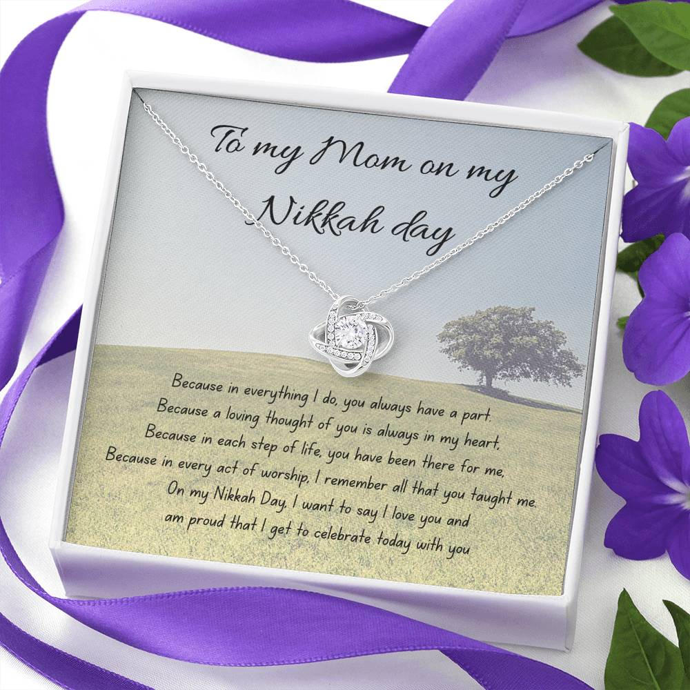 I love You | Quwa Knot Necklace as Nikkah gift with Message Card
