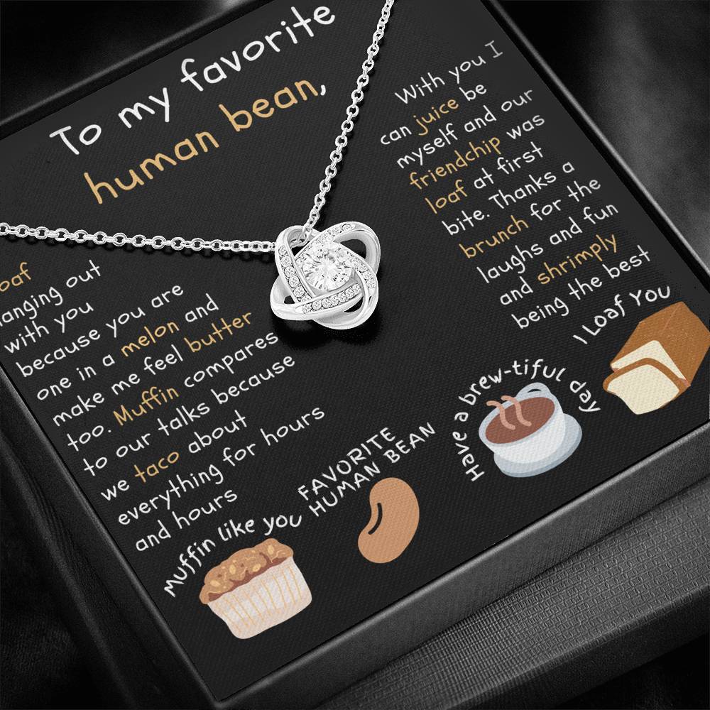 Shrimply the Best | Necklace Gift for Favorite Human Bean with Message card