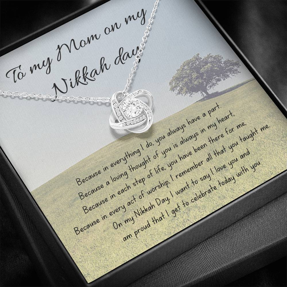 I love You | Quwa Knot Necklace as Nikkah gift with Message Card