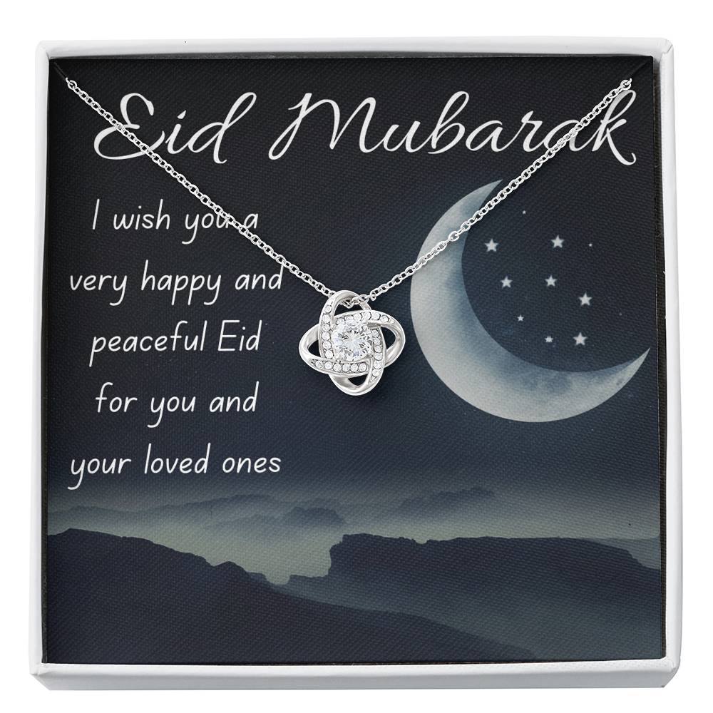 Happy and Peaceful | Necklace gift for Eid with Message Card