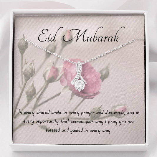 Smile, Prayer, and Dua | Noor necklace for Eid with message - MuslimwithMe