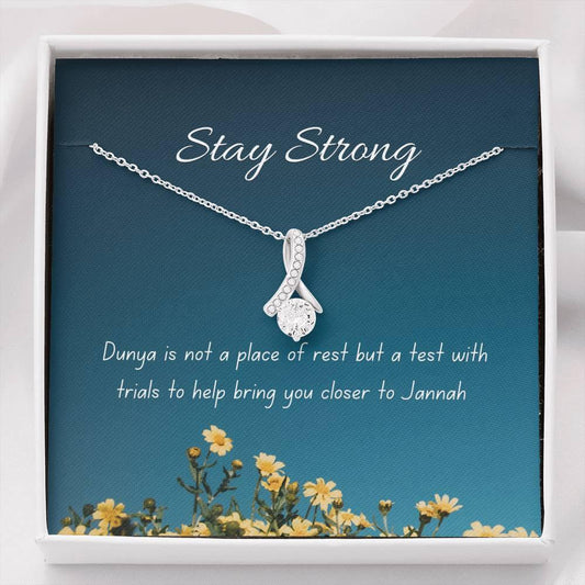 A Test | Noor necklace for loved one with message - MuslimwithMe