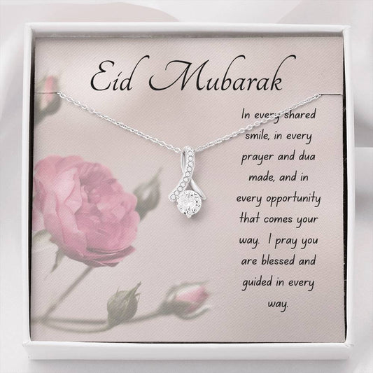 Smile, Prayer, and Dua | Noor necklace for Eid with message - MuslimwithMe