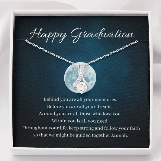 Stay Strong | Graduating necklace gift with letter card - MuslimwithMe