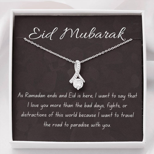 I love you More | Noor necklace for Eid with message card - MuslimwithMe