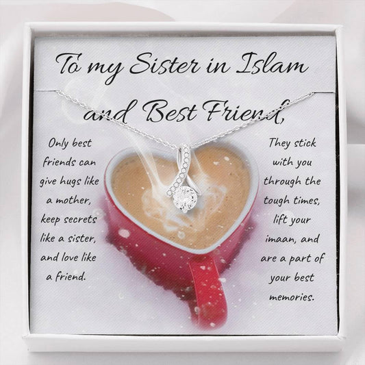 My Best Memories | Noor necklace for Best Friend with Message Card - MuslimwithMe