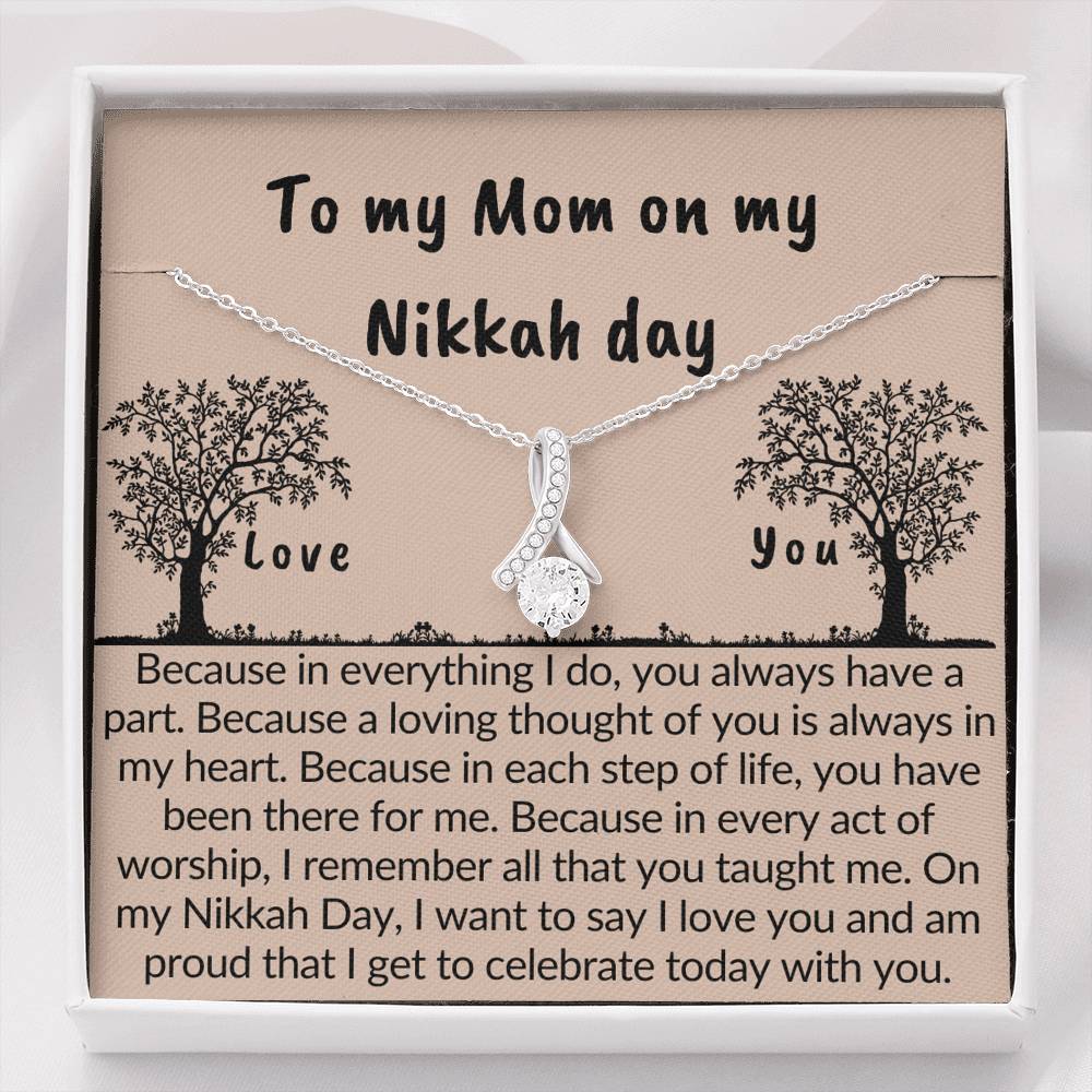 Nikkah gift for mom | Necklace gift for mom on my nikkah day, bridesmaid gift to mom