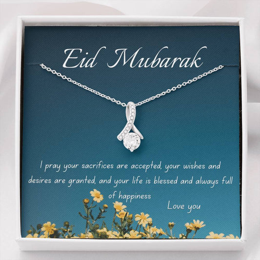 I Pray | Noor necklace for Eid with message - MuslimwithMe